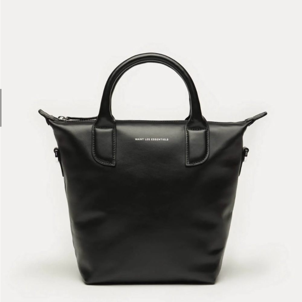 WANT Les Essentiels Smooth Grain Leather Tote - Black